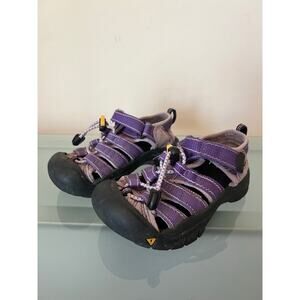 Keen little kids 10 newport H2 purple sandal shoes water travel beach hike camp